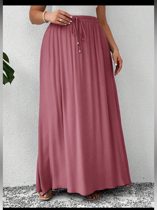 SHEIN Dresses & Skirts - SHEIN Mauve Drawstring Maxi Skirt